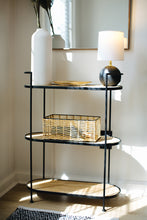 Load image into Gallery viewer, Rectangular Black Iron + Cane Basket
