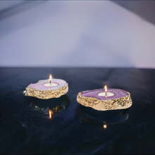 Load image into Gallery viewer, Purple Agate Tea Light Holders (Set of 2)
