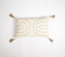 Load image into Gallery viewer, Embroidered + Tasseled Pillow Cover
