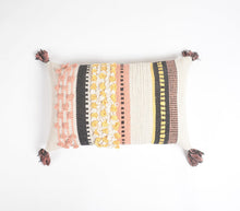 Load image into Gallery viewer, Handwoven + Tufted Striped Pillow Cover
