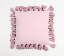Load image into Gallery viewer, Tasseled Pastel Pink Pillow Cover
