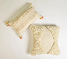 Load image into Gallery viewer, Cream Fringed Pillow Cover
