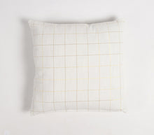Load image into Gallery viewer, Gold Checked Cotton Pillow Covers (Set of 2)
