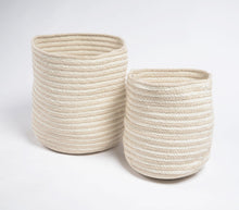 Load image into Gallery viewer, Braided Cotton Baskets (Set of 2)
