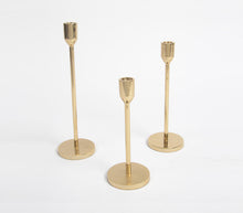 Load image into Gallery viewer, Tall, Gold Candlesticks (Set of 3)
