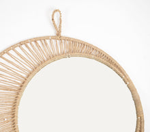Load image into Gallery viewer, Boho Jute Wall Mirror
