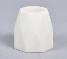 Load image into Gallery viewer, White Stone Faceted Candle Holders (Set of 2)
