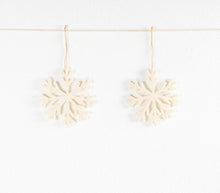 Load image into Gallery viewer, Snowflake Felt Christmas Ornaments (Set of 2)
