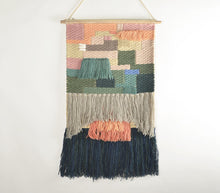 Load image into Gallery viewer, Large Multi-Color Wall Hanging with Fringe Detail

