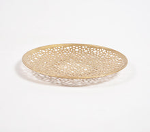 Load image into Gallery viewer, Latticed Gold Iron Decorative Tray
