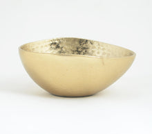 Load image into Gallery viewer, Abstract Form Hammered Gold Bowl

