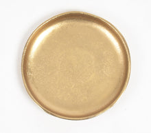 Load image into Gallery viewer, Round, Gold Decorative Dish/Jewelry Tray
