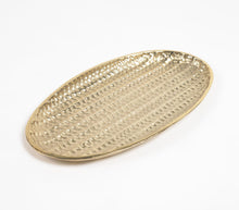 Load image into Gallery viewer, Gold Honeycomb Textured Oval Dish

