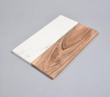 Load image into Gallery viewer, Acacia Wood + Marble Split Cheese Board

