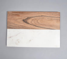 Load image into Gallery viewer, Acacia Wood + Marble Split Cheese Board
