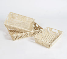 Load image into Gallery viewer, Coordinating Woven Macrame Trays (Set of 3)
