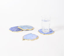 Load image into Gallery viewer, Blue Agate Coasters (Set of 4)
