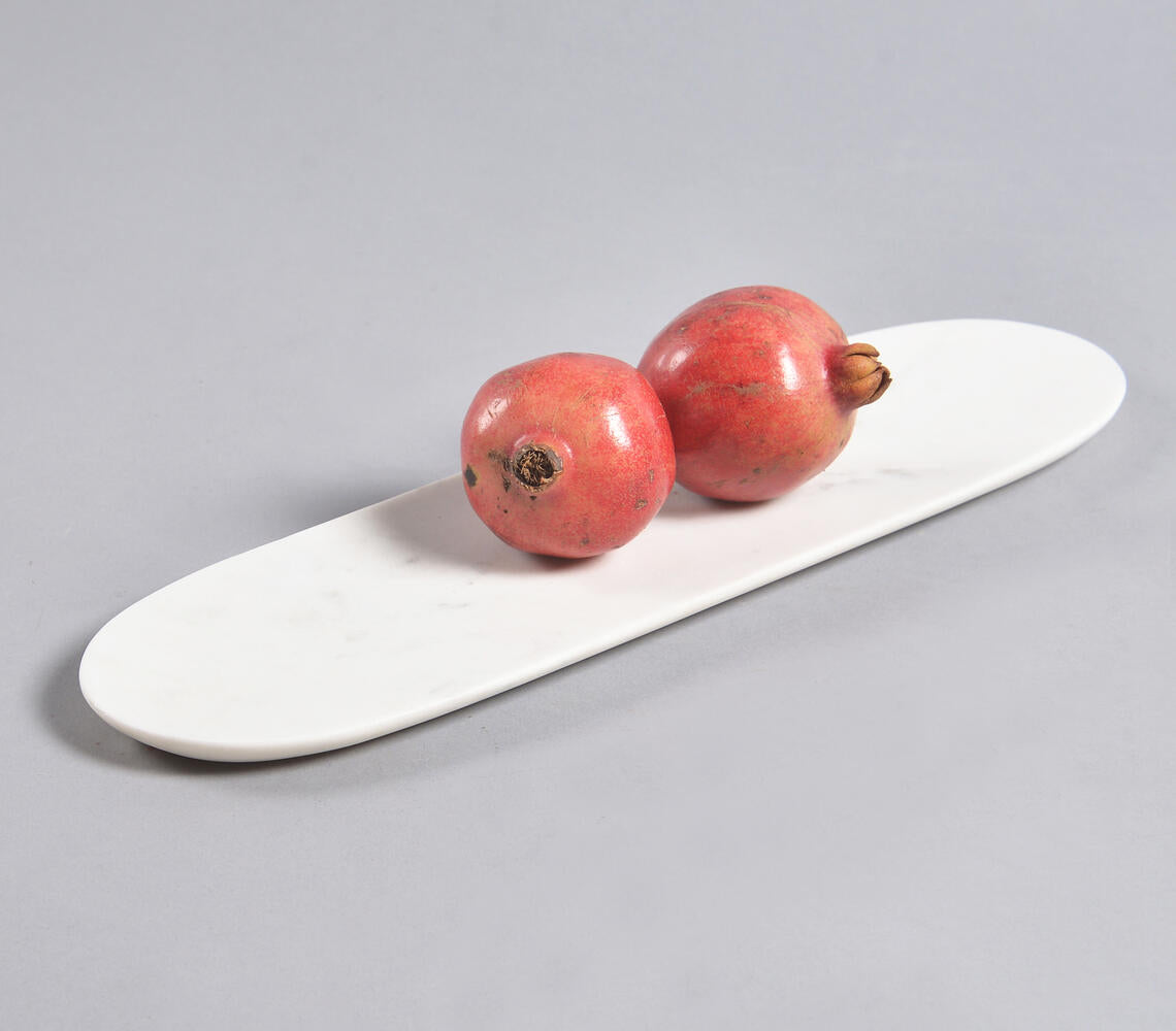 Elongated Oval Marble Dish